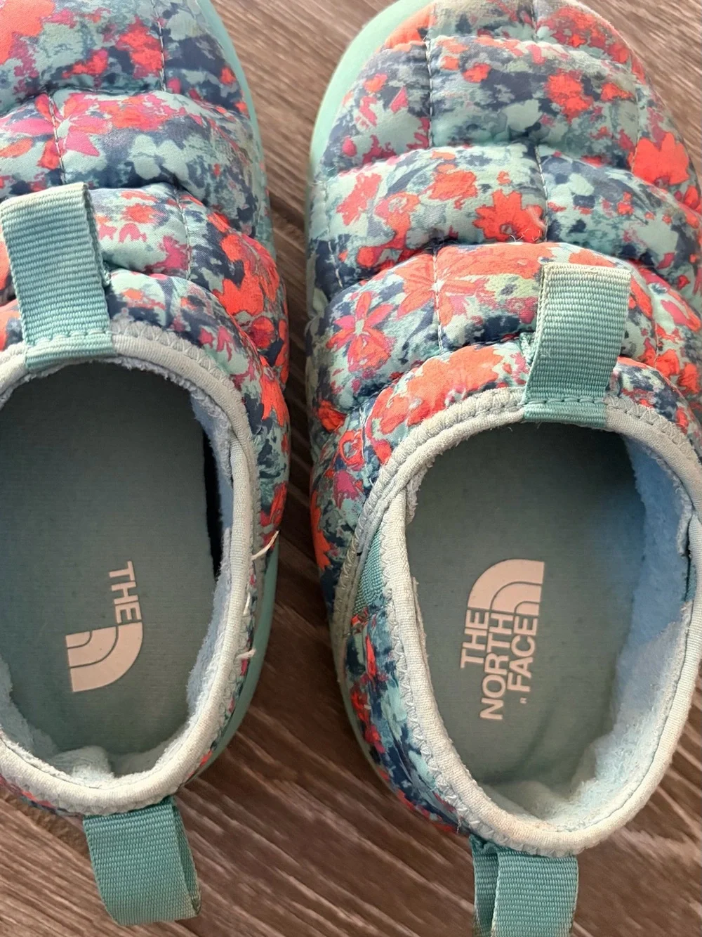 Kids North Face ThermoBall Traction Mule Floral Slip-On Shoes